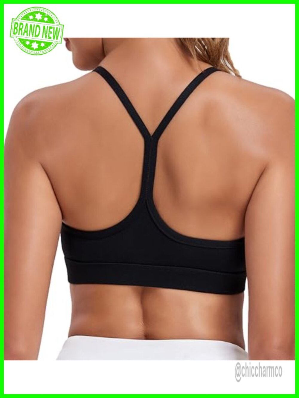 Y Back Sports Bra Light Support Yoga Straps Racerback Spaghetti Strap Wire Free